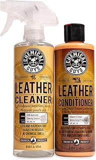 Chemical Guys Leather Cleaner and Conditioner Kit - Car Cleaner and Conditioner, Safely Cleans & Conditions Leather Car Interiors, Furniture, Shoes, Boots, Bags, Apparel & More, 2 Bottles (16 oz Each)