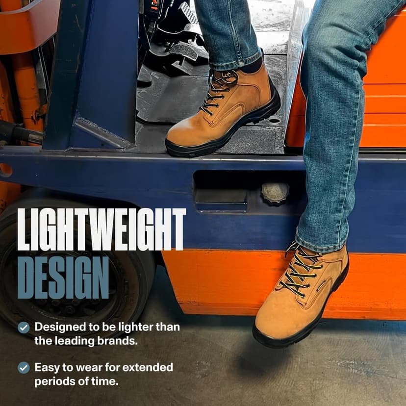 EVER BOOTS EVERBOOTS ULTRA DRY Men's Waterproof Hiking Work Boots, Lightweight Ultility Leather Shoes, Water Proof Tactical Military Outdoor Ankle Mens Boot for Construction, Roofing, Hunting, Winter Trails