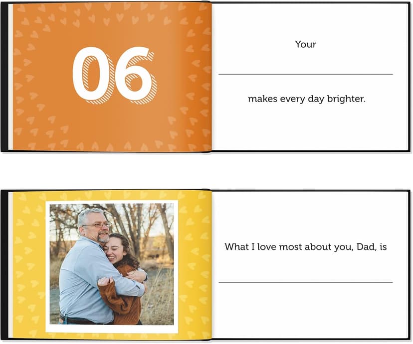 What I Love about Dad Book, Fill-in-the-Blank Book for Dad - Father's day Gifts for Dad from Daughter, Son, Kids - Birthday Gifts for Dad, Dad Birthday Gifts - Dad Christmas Gifts, Stocking Stuffer