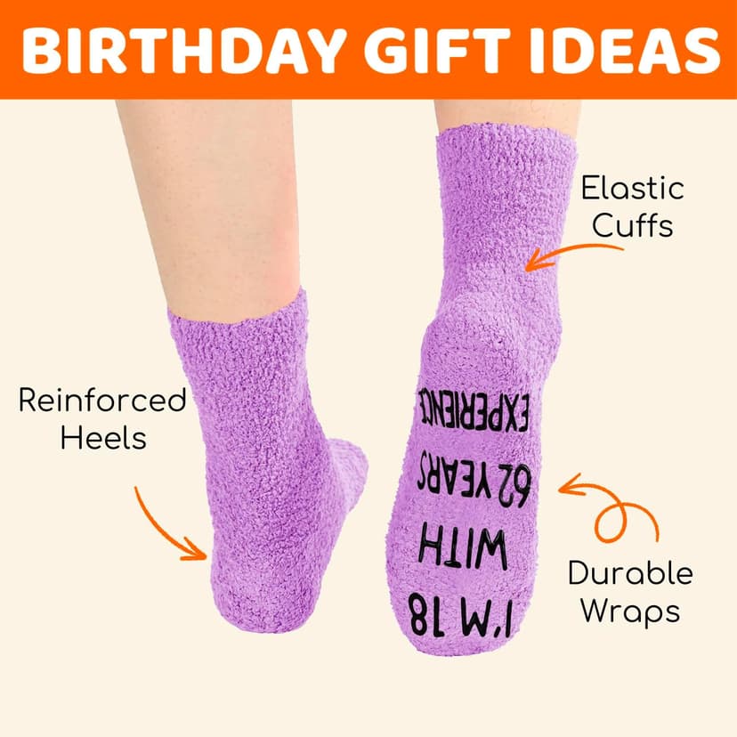 HAPPYPOP Birthday Gift Ideas for Women - Socks for 75 80 85 90 95 Year Olds, Elderly Gifts