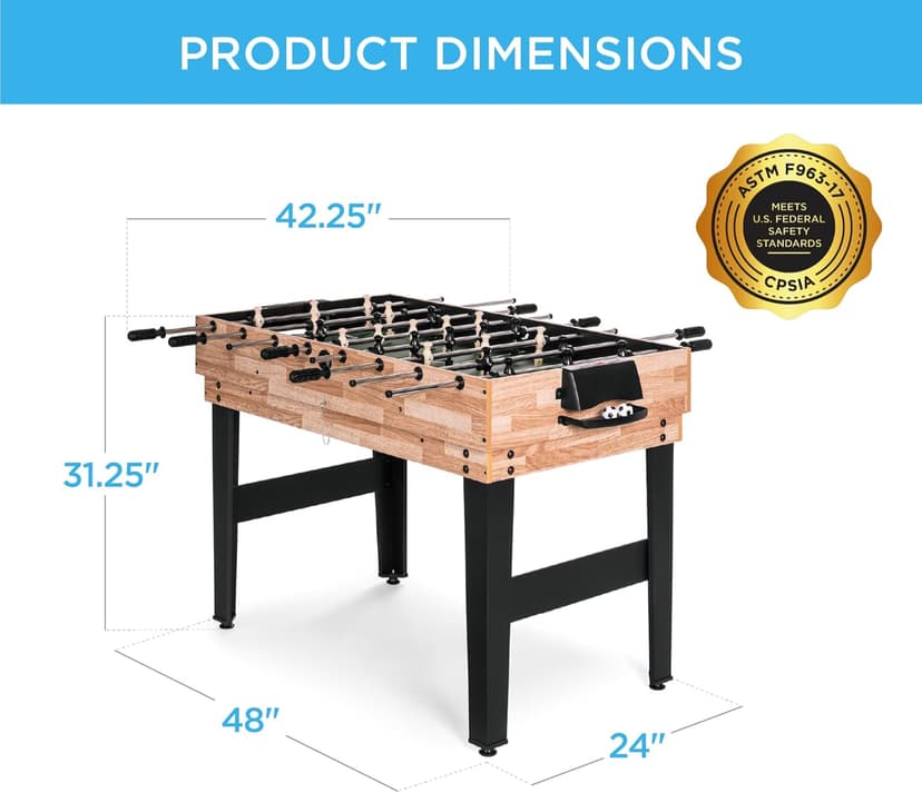 Best Choice Products 2x4ft Combo Game Table Set for Home, Game Room, Friends & Family w/Hockey, Foosball, Pool, Shuffleboard, Ping Pong, Chess, Checkers, Bowling, and Backgammon