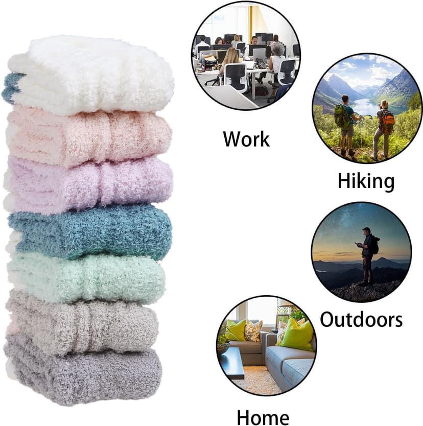 Womens Winter Fuzzy Socks Cozy Fluffy Sock Warm Fuzzy Christmas Socks for Women