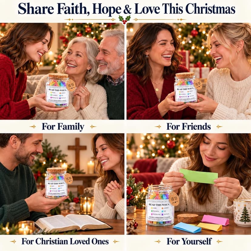 Read This When Bible Verses Jar For Daily Encouragement – Christian Gifts for Women, Birthday Gifts for Women, Christmas Gifts for Women, Birthday Gifts for Mom, Graduation & Teacher Gifts