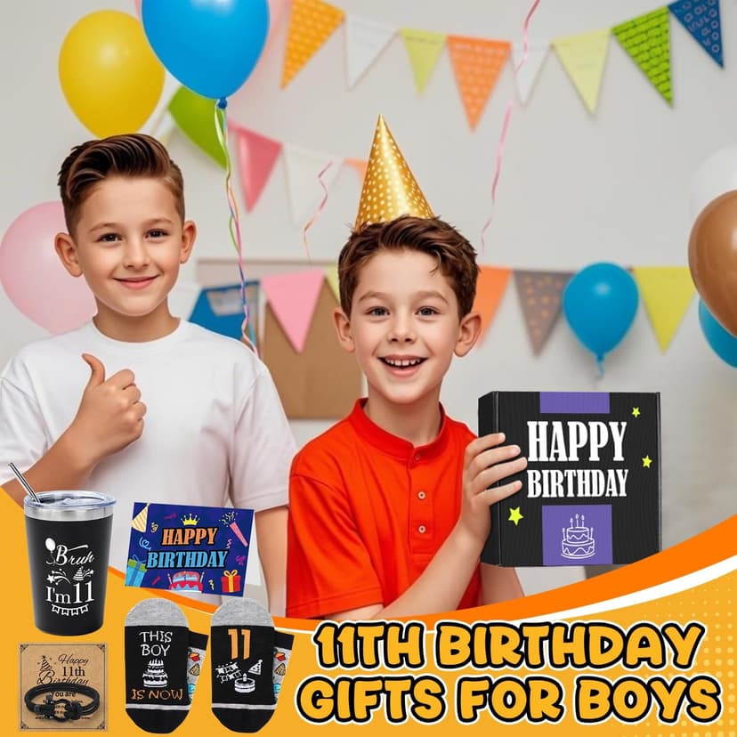 11 Year Old Boy Birthday Gift Ideas, Unique Funny Gift Set for 11th Teenage Boys, Eleven Year Old Gifts ideas for Boys Son Grandson Nephew Friend
