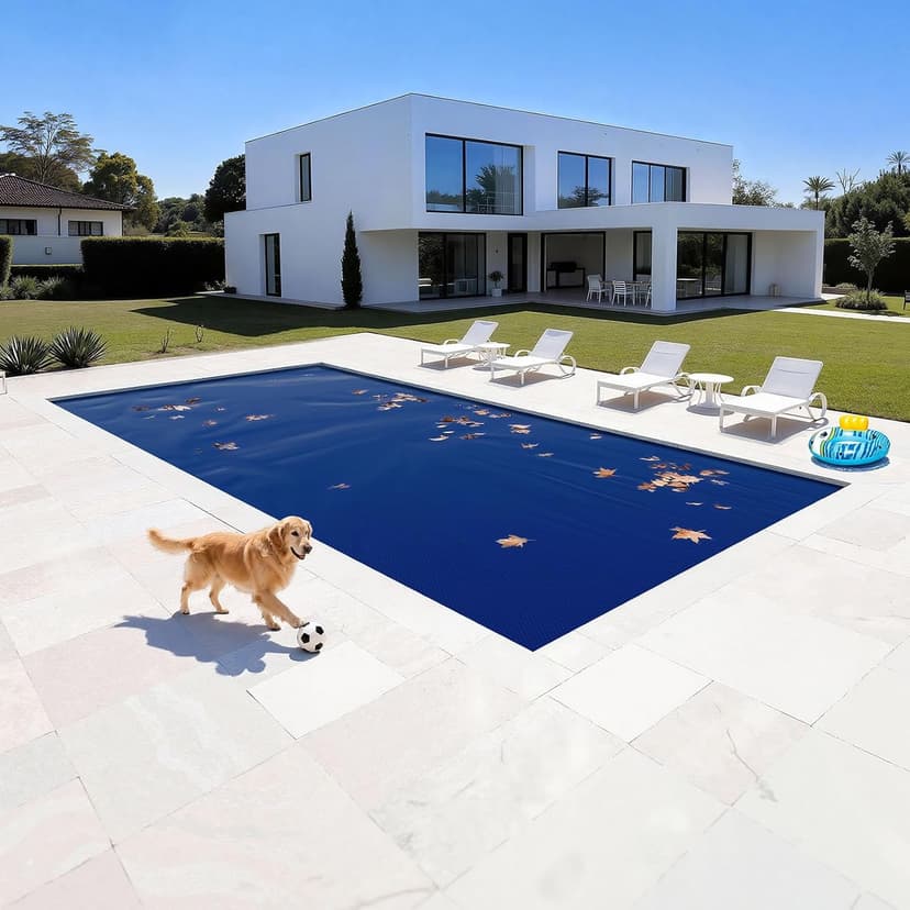 VEVOR Solar Pool Cover, 32 x 16 ft Pool Bubble Cover, 16 Mil Pools Solar Blanket with Dual Heat-Locking Air Layer for Pools, Daytime Heat Absorption, Nighttime Heat Retention, Blue & Silver, Cuttable