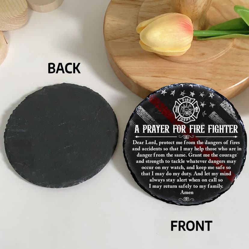 Firefighter Gifts for Men – Fireman Prayer Plaque – Firefighter Graduation Gifts – Inspirational Fire Fighter Decor for Home or Office, Birthday, Christmas, Thank You, Retirement Keepsake