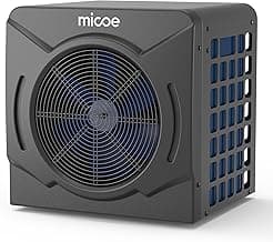 MICOE 17000 BTU Energy Efficient Electric Pool Heat Pump for Above Ground Pools Up to 15ft (8/11/15ft) & 5,000 Gallons, Swimming Pool Heater with Easy Install Kit,110V/120V
