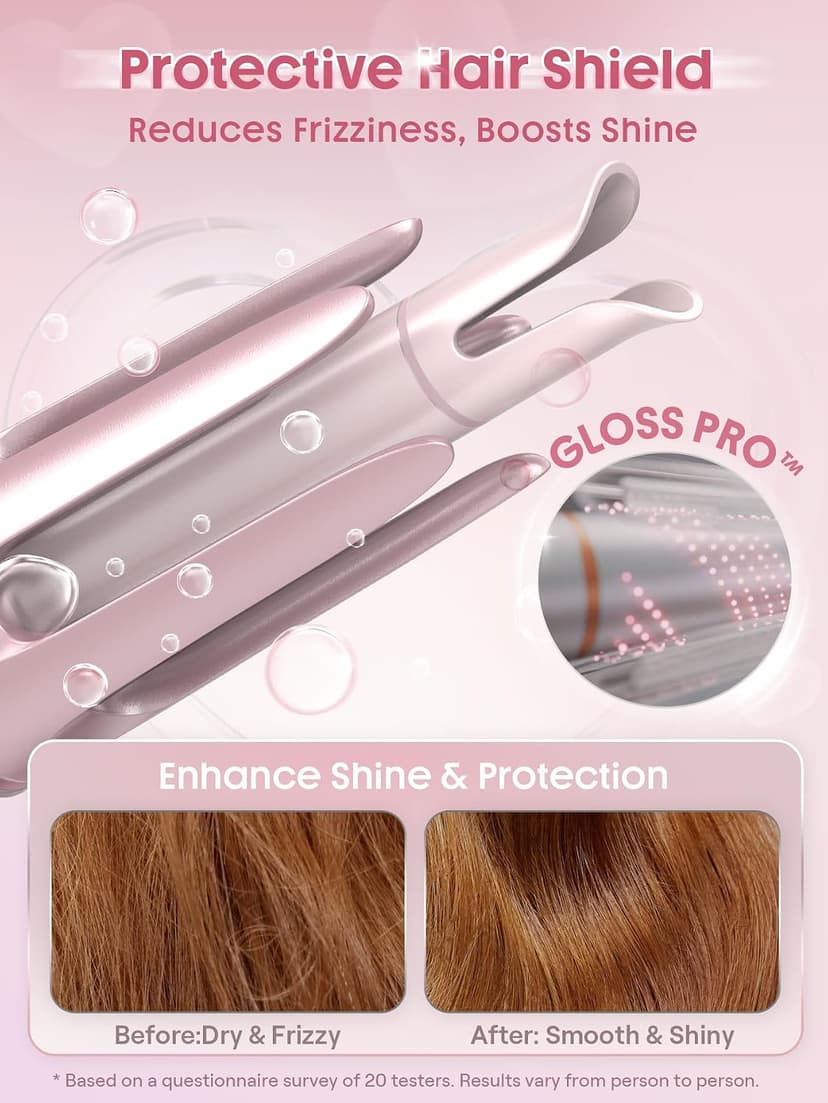 SHEGLAM Automatic Curling Iron (Pink, 1.25 inch) B0G2C48SRB