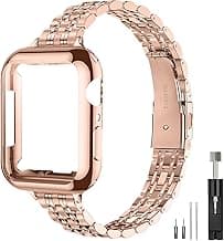 Slim Watch Band Compatible with Apple Watch 41mm 45mm 42mm 44mm 40mm 38mm Metal Stainless Steel Watchband Suitable for iWatch 10/9/8/7/6/5/4/3/2/1/SE Series Women Luxury Strap