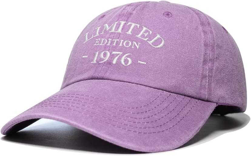 50th Birthday Gifts for Him Her, 50 Year Old Gifts Ideas, Adjustable Washed Cotton Embroidered Baseball Cap B0FJRQ6JCK