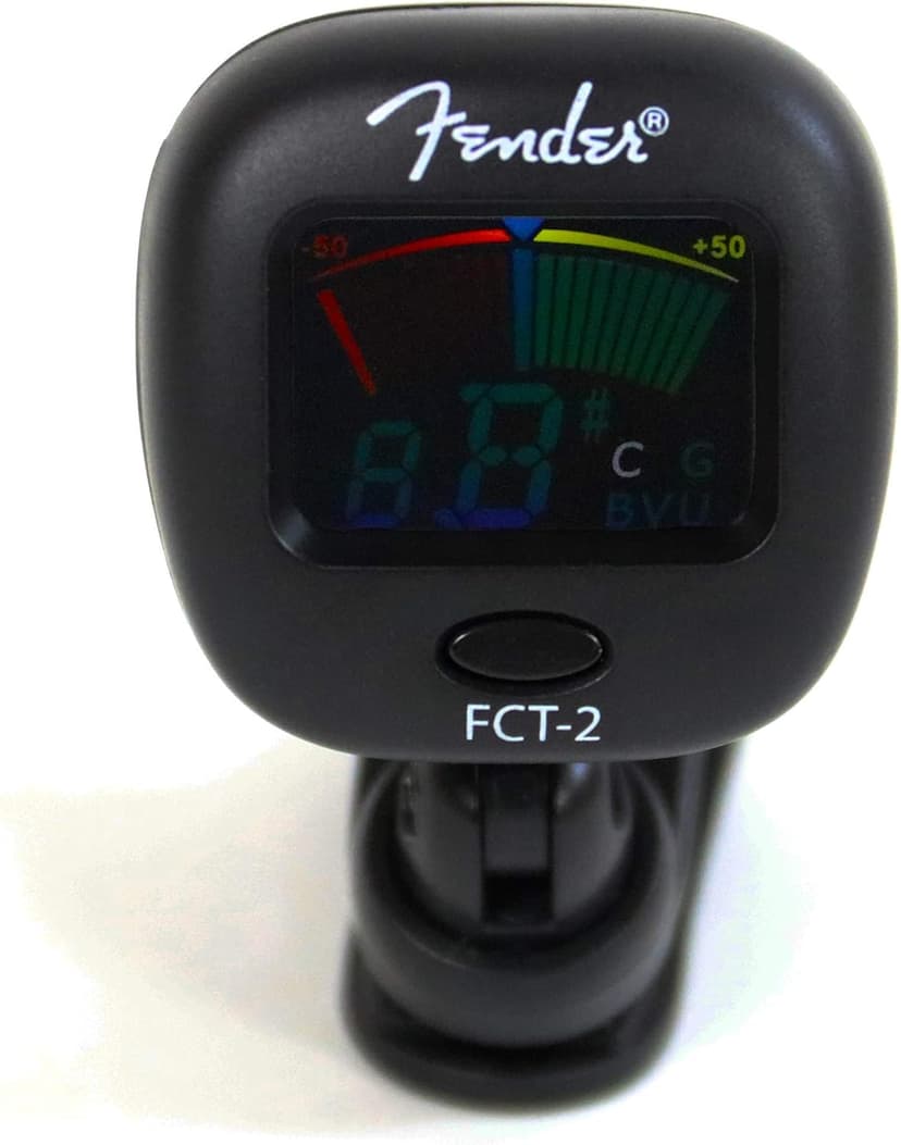 Fender FCT-2 Professional Multi-Instrument Clip-On Tuner for Guitar, Bass, Ukulele, and Violin