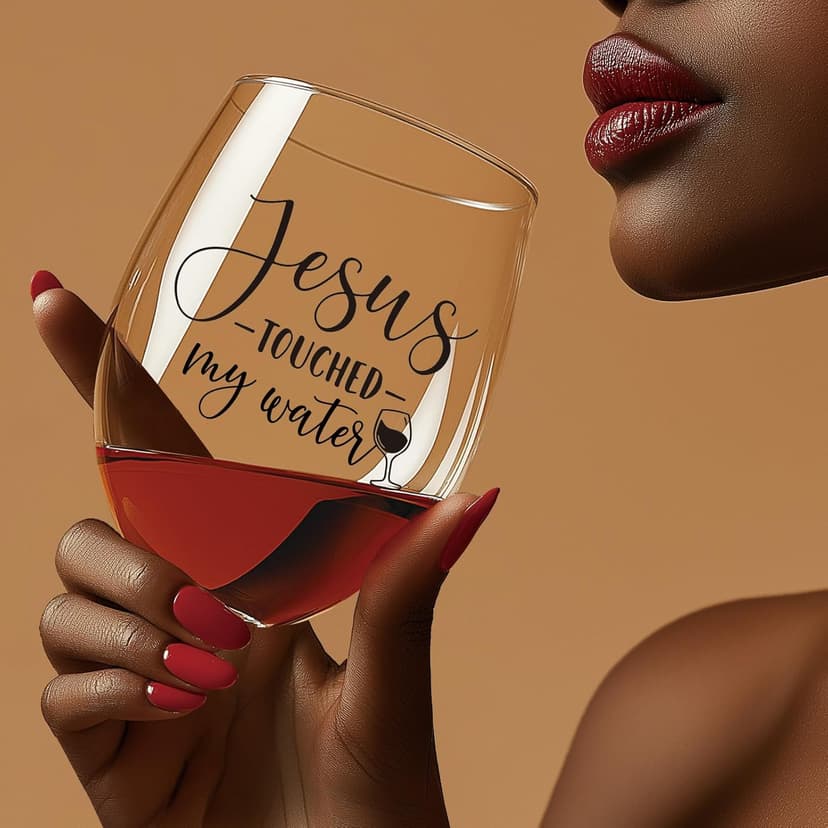 LITTLEBIGGER Friendship Gifts for Women – Christmas Wine Glasses – 15 oz Scratch-Resistant Wine Glass, Birthday Gifts for Women, Mom, Sisters, Friends, Gifts for Christians, Christmas gifts