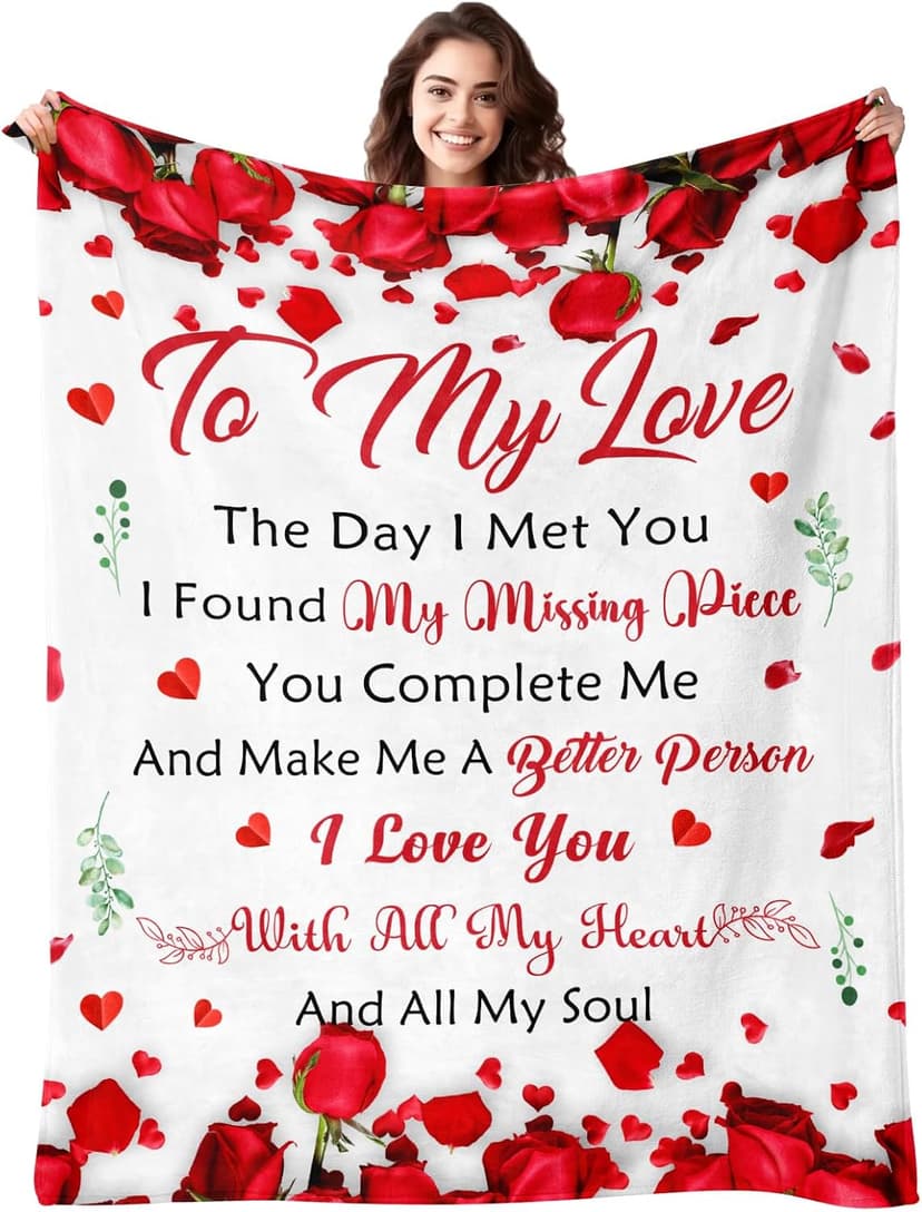 Gifts for Her Wife Girlfriend - to My Love Blanket - Anniversary Romantic Gift for Women - I Love You Gifts for Her - Wife Girlfriend Birthday Gift Ideas - Christmas & Valentines Day - 50"x60"