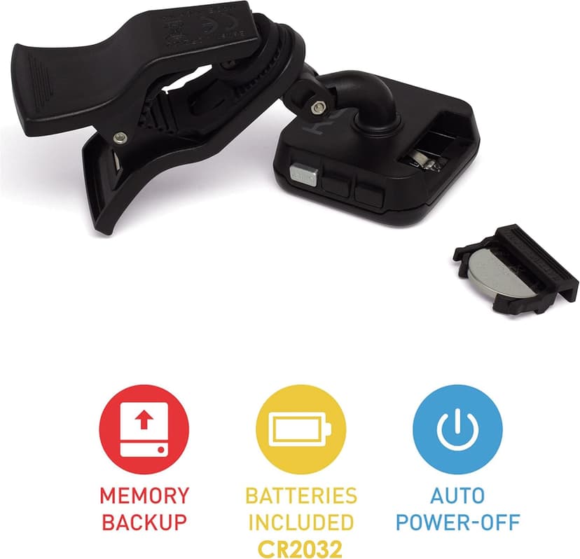 KLIQ UberTuner, Professional Clip-On Tuner for Guitar, Bass, Ukulele, Violin, Mandolin, Banjo & All Instruments, Fast & Accurate Chromatic Tuning with Multi-Key Modes, Black