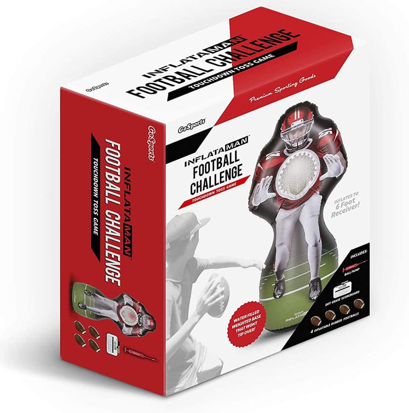 GoSports Inflataman Football Challenge - Inflatable Receiver Touchdown Toss Game