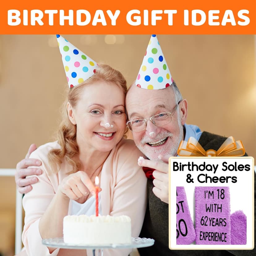 HAPPYPOP Birthday Gift Ideas for Women - Socks for 75 80 85 90 95 Year Olds, Elderly Gifts