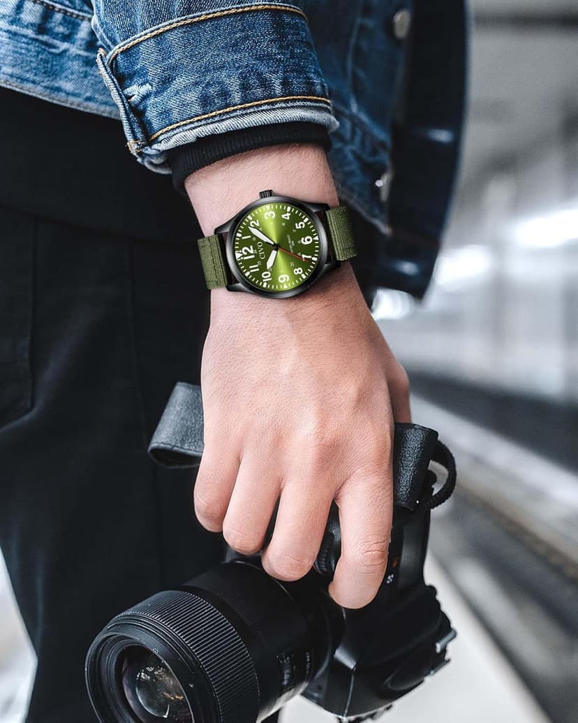 CIVO Analog Wrist Watches for Men: Waterproof Stainless Steel Mens Watches - Silver Watch with Easy Read Dial Men's Watch for Gift