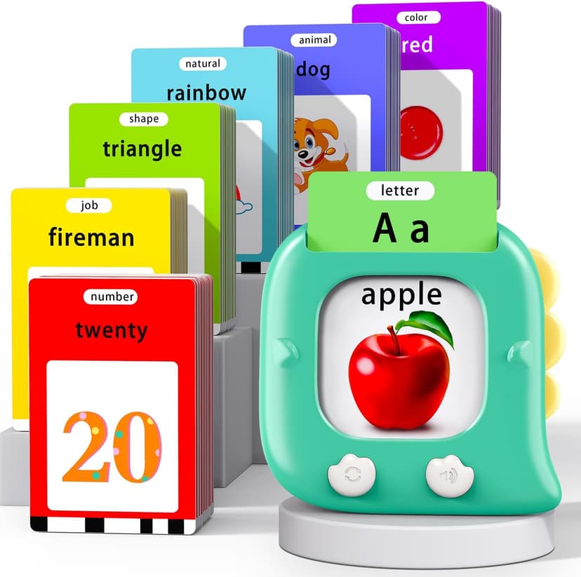 Kidzdo Talking Flashcards for Toddlers, 520 English Sight Words Educational Toy, Pocket Speech Therapy Toys, Autism Sensory Toys for Kids 1-6, Birthday Xmas Gifts for Boys