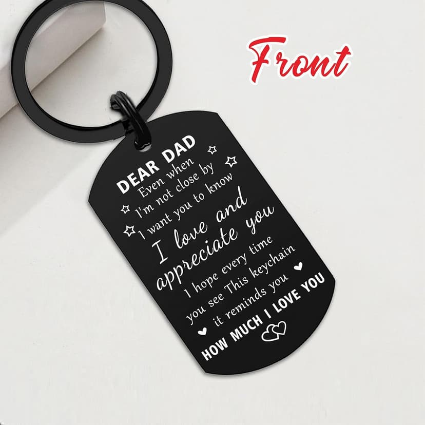 Resdink Dad Gifts from Daughter Son- Remember I Love You Dad Birthday Christmas Fathers Day Keychain