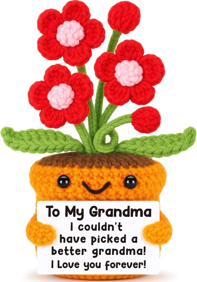 I Love You Crochet Flower Decor for Great Grandma Gigi Nana from Granddaughter Grandson Grandkids Grandparents Day Agantree art Grandma Gifts for Grandma Christmas Birthday Thanksgiving B0F626T63Q