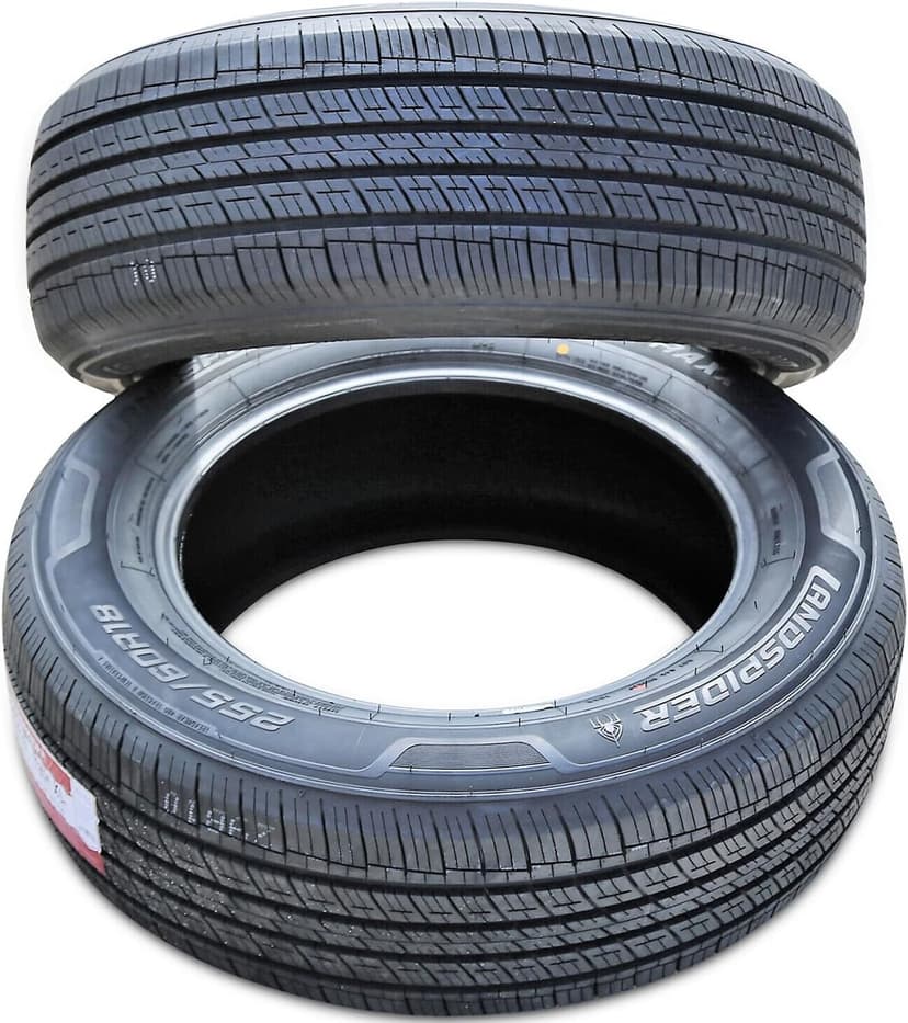 Set of 4 (FOUR) Landspider CityTraxx H/T All-Season Truck/SUV Highway Radial Tires-255/60R18 255/60/18 255/60-18 112H Load Range XL 4-Ply BSW Black Side Wall UTQG 480AA
