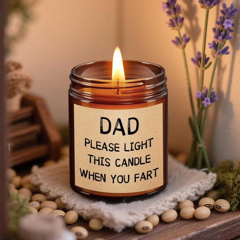 Dad Christmas Gifts for Men Funny Birthday Christmas Gifts for Dad from Daughter & Son Unique Mens Gift for Dads Who Have Everything Hilarious Holiday Presents Gag Gift for Fathers, 100% Soy Wax