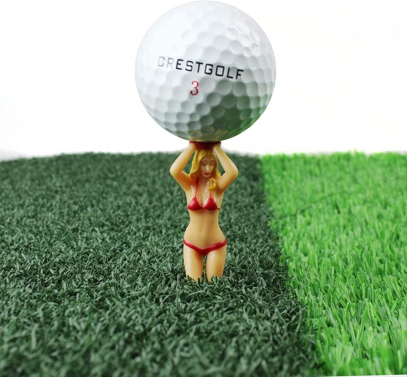 3 inch Plastic Tee, Golf Practice Novelty Tees, White Elephant Stocking Stuffer Gifts for Him, Golfer Fun Gift, 6 per Set KOFULL Golf Tees, Funny Golf Tees for Golf Gifts, Golf Accessories for Men B07RNY735R