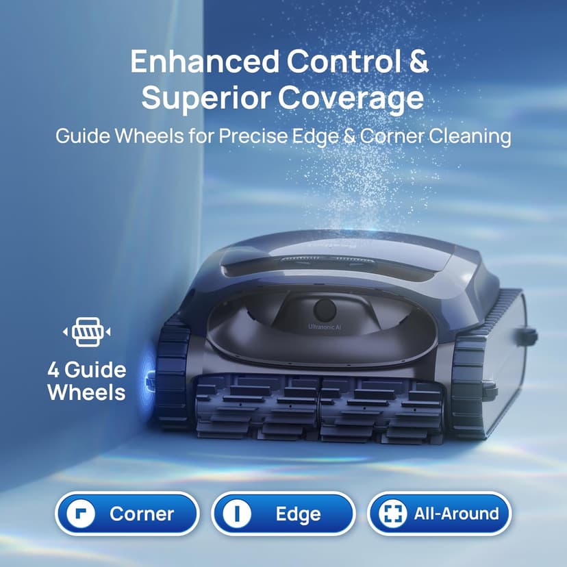 (2025 Upgrade) Beatbot AquaSense 2 Cordless Robotic Pool Vacuum Cleaner, Smart Surface Parking, Double-Pass Waterline Scrubbing, Cleans Floor, Walls and Waterline, Light Blue