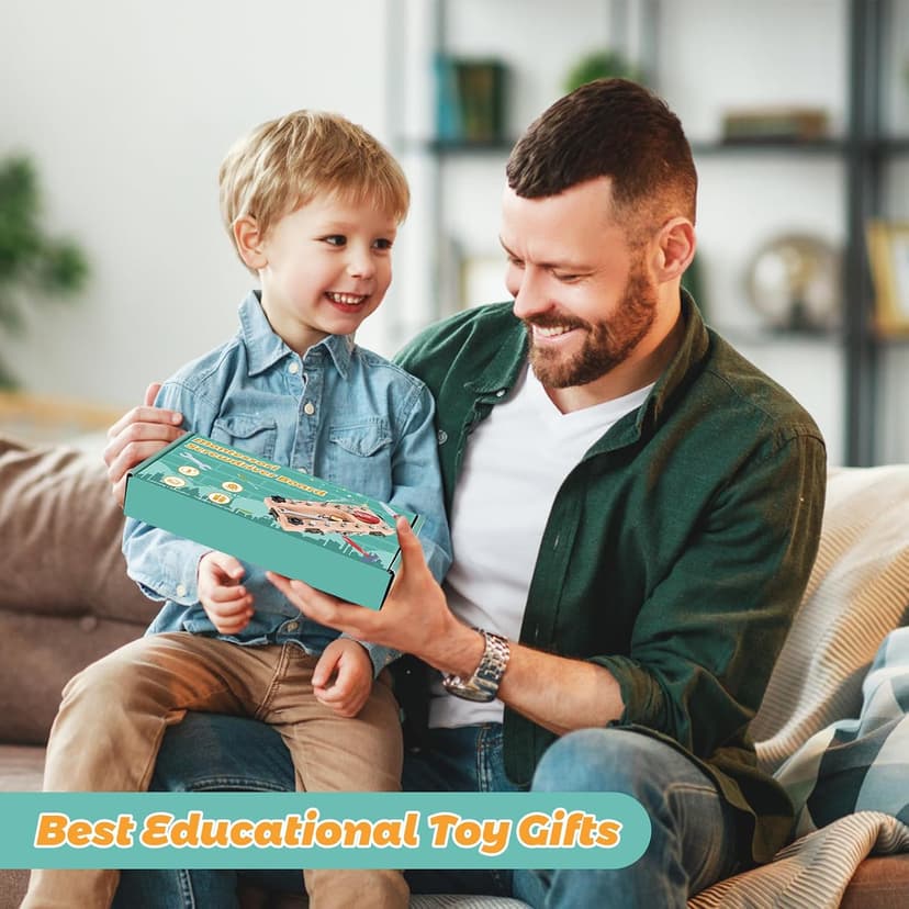 Montessori Screwdriver Board Set with Lock and Key, Montessori Toys for 3 4 5 Year Old, Wooden Screw Driver Activities Tools, Fine Motor Skills Preschool Learning Sensory Toy B0G4VS2511