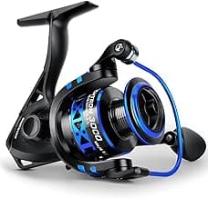KastKing Centron & Centron Lite Spinning Reels, Size 500 is Perfect for Ice Fishing, Up to 17.5 Max Drag, 5.2:1 Gear Ratio, Ultra Smooth Powerful, CNC Aluminum Spool, 9+1 BB Light Weight