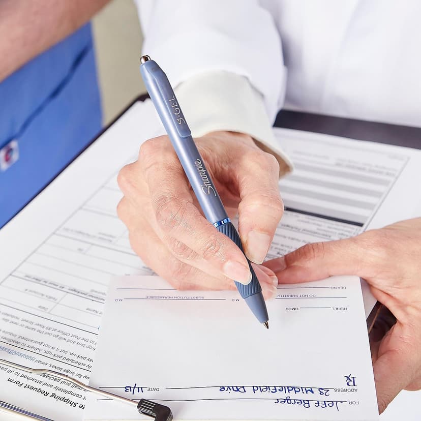 WEMATE Wood Rollerball Pen Set, Extra 2 Ink Refills(1 Black & 1 Blue), Fancy Writing Pen Nice Luxury Office Gift for Men, Professional, Executive, Cool Wooden Pen for Journaling - Blackwood