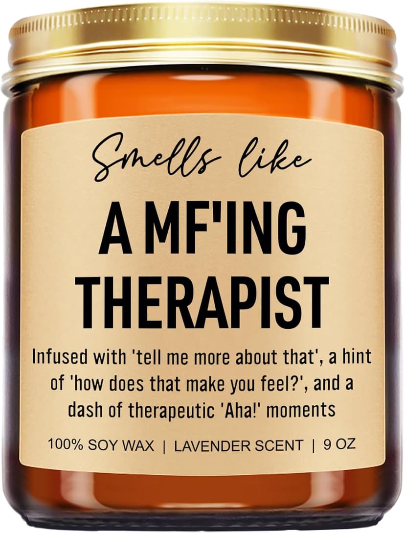 Funny Scented Candle, Therapist Gifts, Occupational Therapy Gifts, Psychology, Therapy Office Decor, Christmas, Graduation, Mental Health Therapist Presents for Women, Men, Psychologist