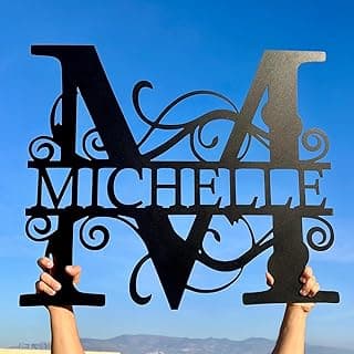 Personalized Metal Name Signs, Split Letter Monogram Wall Art Decor, Durable Steel Family Last Name Decor, Custom Signs Indoor or Outdoor, Personalized Wedding Gifts, Housewarming Gift