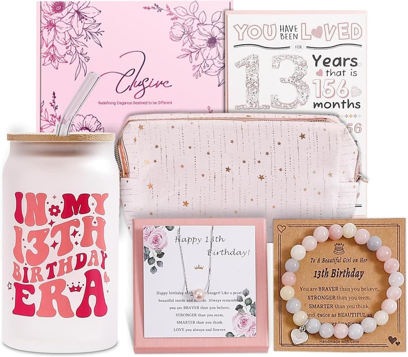 13th Birthday Gifts for Girls,13 Birthday Girl Gift,13 Years Old Girl Gift Ideas,8 Pcs Unique 13th Gifts for Daughter, Niece, Granddaughter, Official Teenager