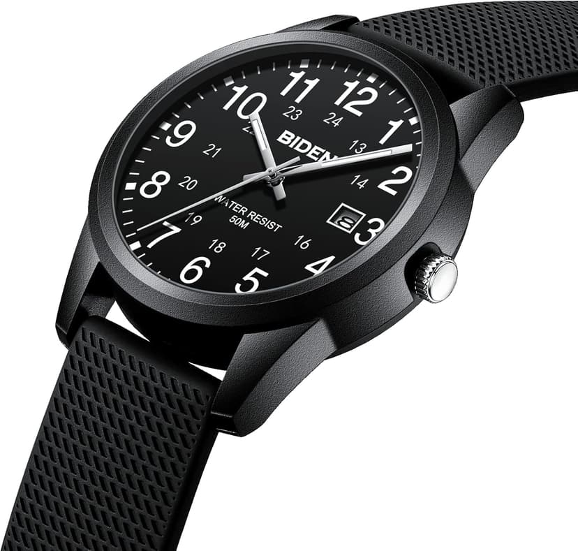 LN LENQIN Mens Watches Analog Quartz Sports Unisex 30M Waterproof Nurse Watch for Men Women Medical Professionals Military Time with Second Hand Glowing Easy to Read Dial