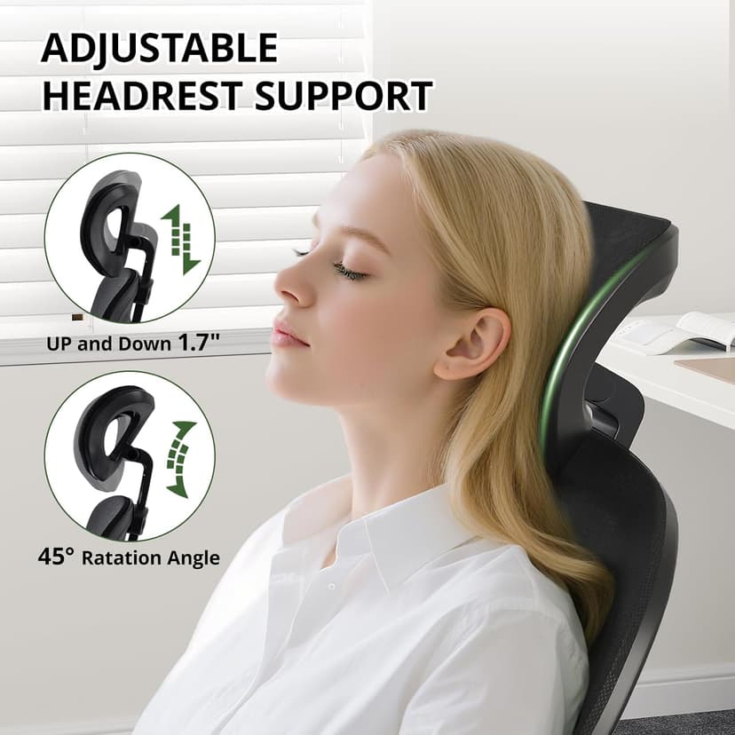 Office Chair Ergonomic Desk Chair, 330LBS Capacity, High Back Computer Chair with Lumbar Support, Flip-up Armrests Swivel Task Chairs for Long Hours Work