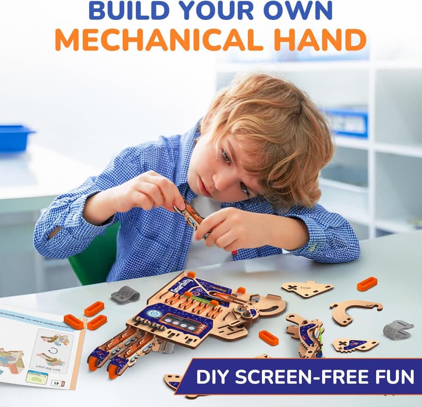 Smartivity DIY Robotic Mechanical Hand STEM Toy for Kids 8-9-10-11-12-13-14 Years Old | 2024 Parents Choice Award Winner I Birthday Gift for Boys & Girls | Engineering Kit for 8-14 Years Old