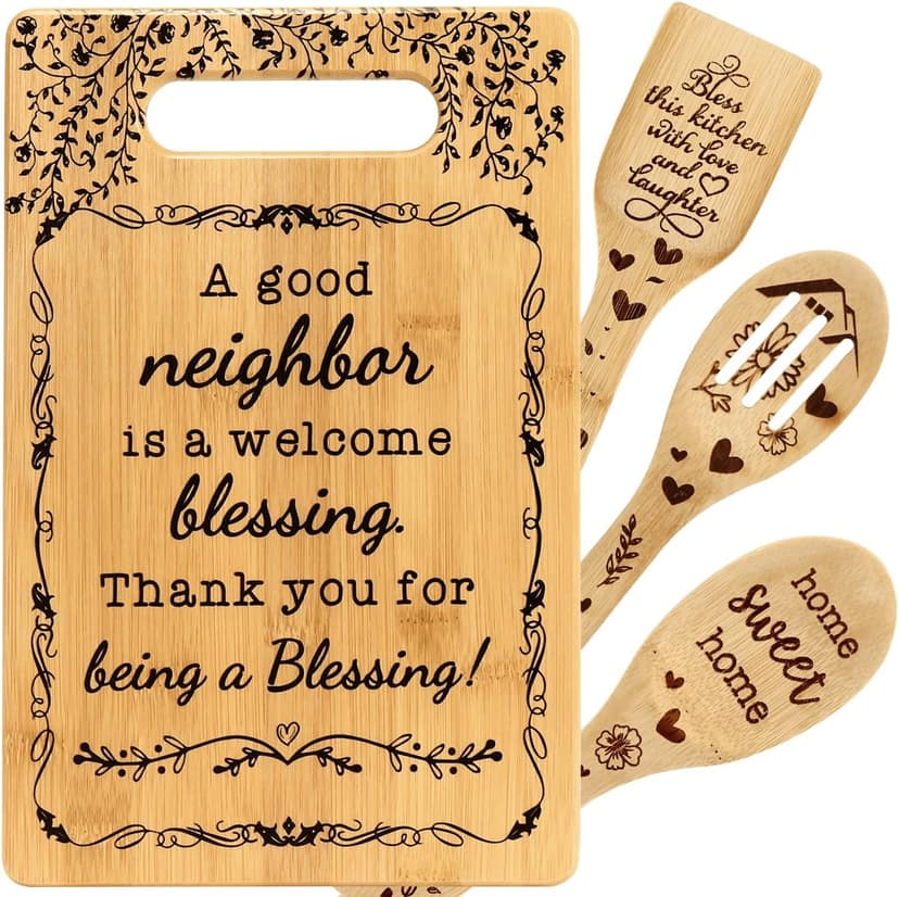Neighbors Christmas Gifts Best Neighbor Ever Gift New Housewarming Ideas for Moving Away Neighbor Birthday Christmas Appreciation Gift for New Neighbor Cutting Boards for the Kitchen