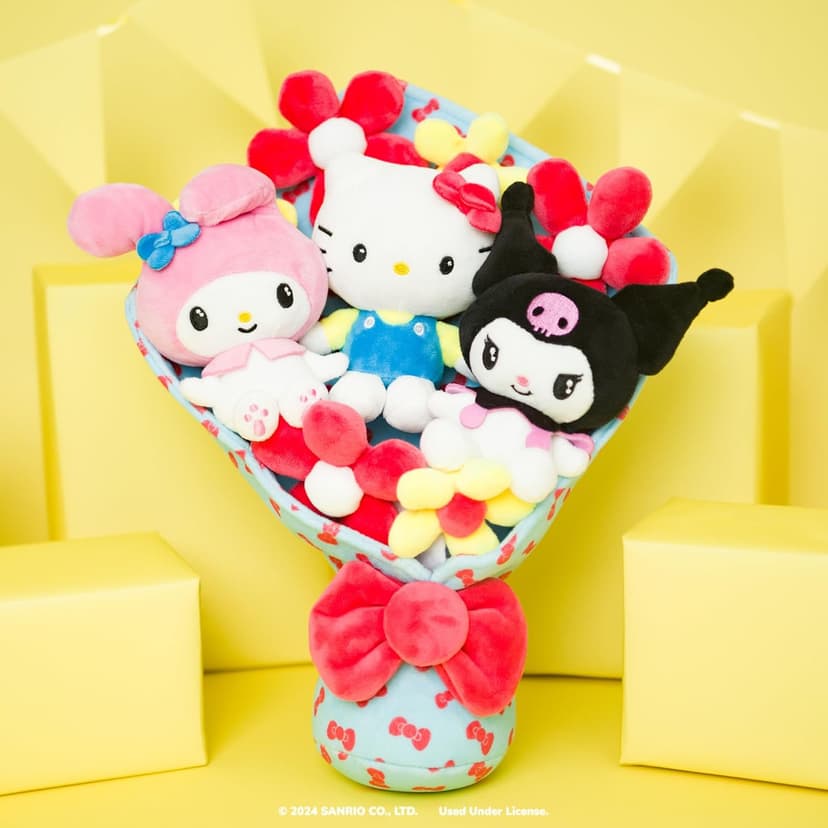 Jazwares Hello Kitty and Friends - 12-inch Plush Celebration Bouquet - 9 Plush Included - Officially Licensed Sanrio Product from