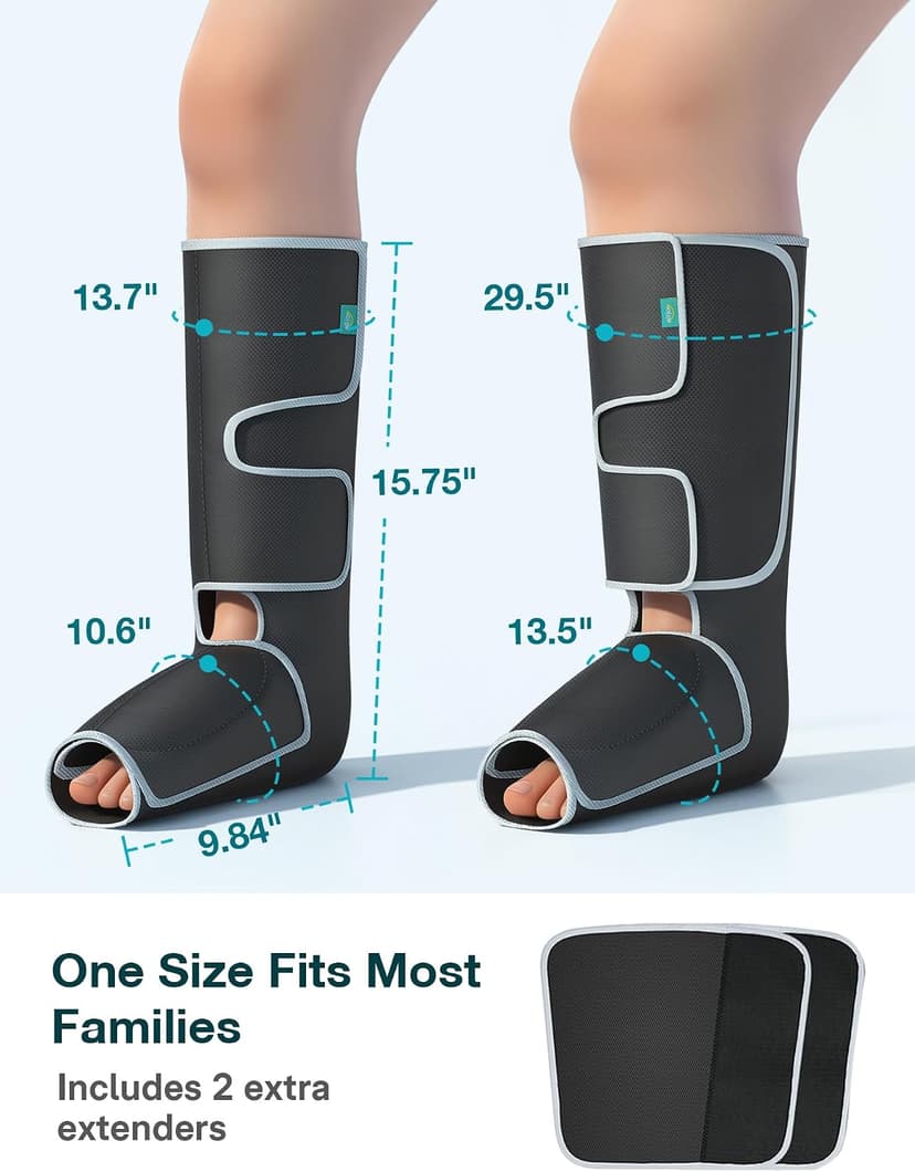 Leg Massager with Heat and Compression Helpful for Vericose Veins, Fatigue, Cramps, Swelling, Edema ALLJOY Leg Massager for Circulation and Pain Relief FSA,Gifts for Men Women B0DH1GWKJ6
