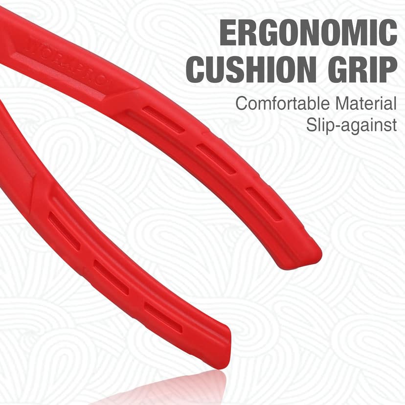 WORKPRO 6.5" Linesman S Screw Extractor Pliers(Combination Pliers) with Unique Non-slip Jaws, Stripped Screw Remover Tool, Lineman Plier for Quickly Removal of Damaged or Rusted Fasteners