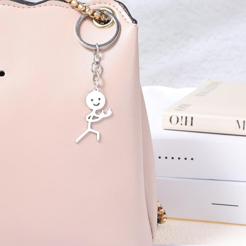 Ouligay 3Pcs Funny Keychain for Women,Middle Finger Keyring,Fun Keychains,Matching Keychains,Cool Gifts for Men