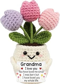 Grandmother Gift from Grandson, Granddaughter - 5.51'' x 4.13'' Mimi Gigi Nana Positive Support Crochet Gifts for Grandma from Grandkids - Christmas Birthday Grandma Gifts B0FT2DV65Z