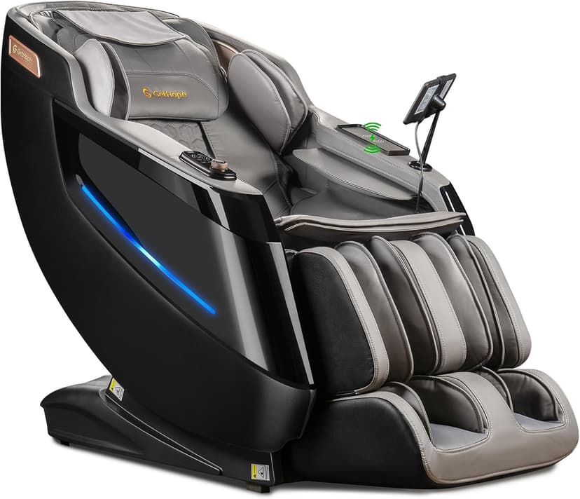 4D Massage Chair Full Body - 53.2" Ultra Long SL-Track Massage Chair Zero Gravity Massage Recliner with Foot Roller, 10 Modes 6 Technique, 32 Airbags, 3 Core Heating, AI Voice, Yoga Stretch