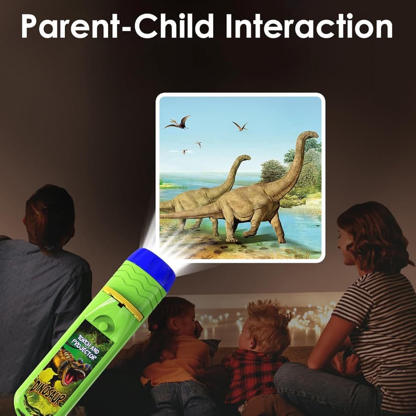 Pup Go Dinosaur Toys for Kids 3-7, Dinosaur Flashlight Focusable Projector Light with 24 Realistic Dino Images, Kids Night Light, Best Gift Cool Dinosaurs Toys for 3 4 5 6 7 Year Old Boys Girls