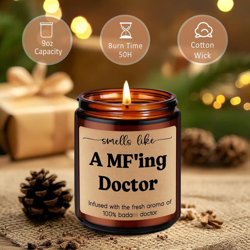 Med School Appreciation, Acceptance, Christmas, Residency Graduation Gifts for Doctors Female, Male Future Surgeon, Best Dr. Miracu Candle, Doctor Gifts for Women Men, Funny Cool Medical Student Gifts B0CYGZPW3N