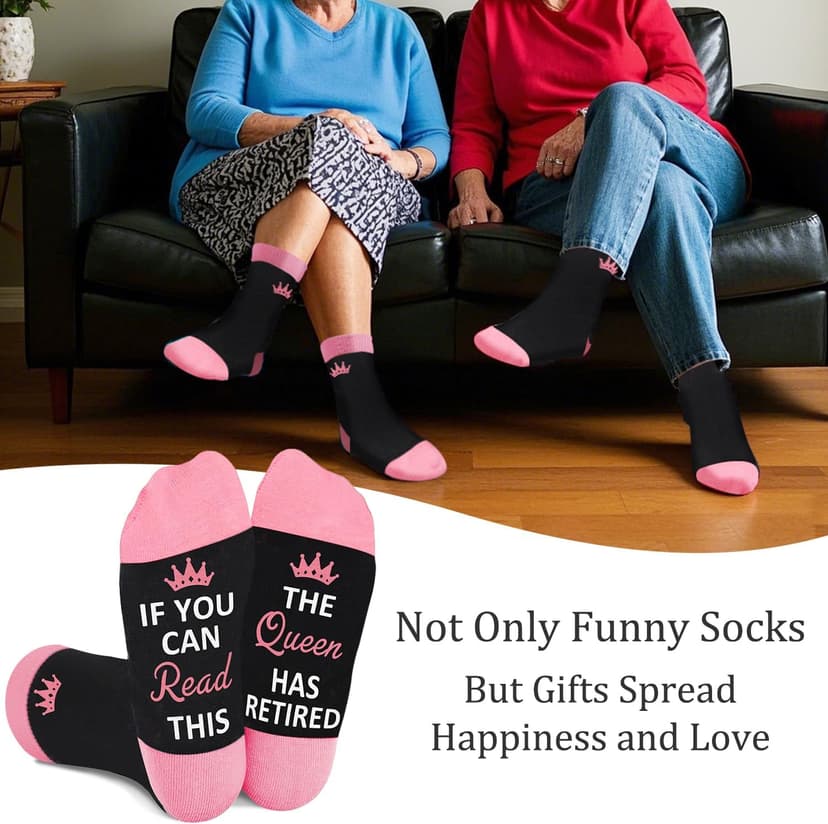 Juesly Retirement Gifts for Women, Funny Socks Retirement Gifts for Woman Box Ready for Present B0F128HDDQ