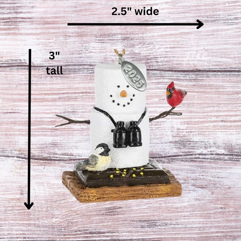 2025 Smores Ornament, Birdwatcher Gifts, Cardinal Christmas Ornaments, Bird Ornament, Includes Hangtag w Year, Comes in Gift Box