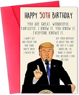 Funny 50th Birthday Card, Great 50th Birthday Gifts, Naughty Birthday Card for Him Her, Great 50 Years Old Birthday Decorations for Parents