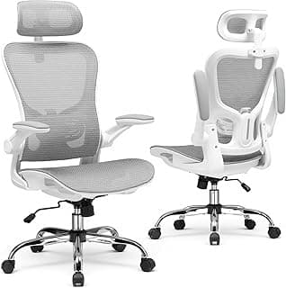 GTPLAYER Office Chair, Home Ergonomic Desk Chair with High Back Mesh, Mesh Office Computer Desk Chairs with Adjustable Lumbar Support, Rolling Work Swivel Task Chairs with 3D Armrests and Headrest